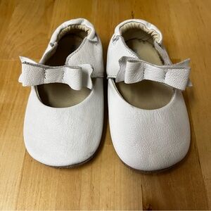 Robeez Sophia First Kicks Leather Bow Mary Jane Ballet Shoes